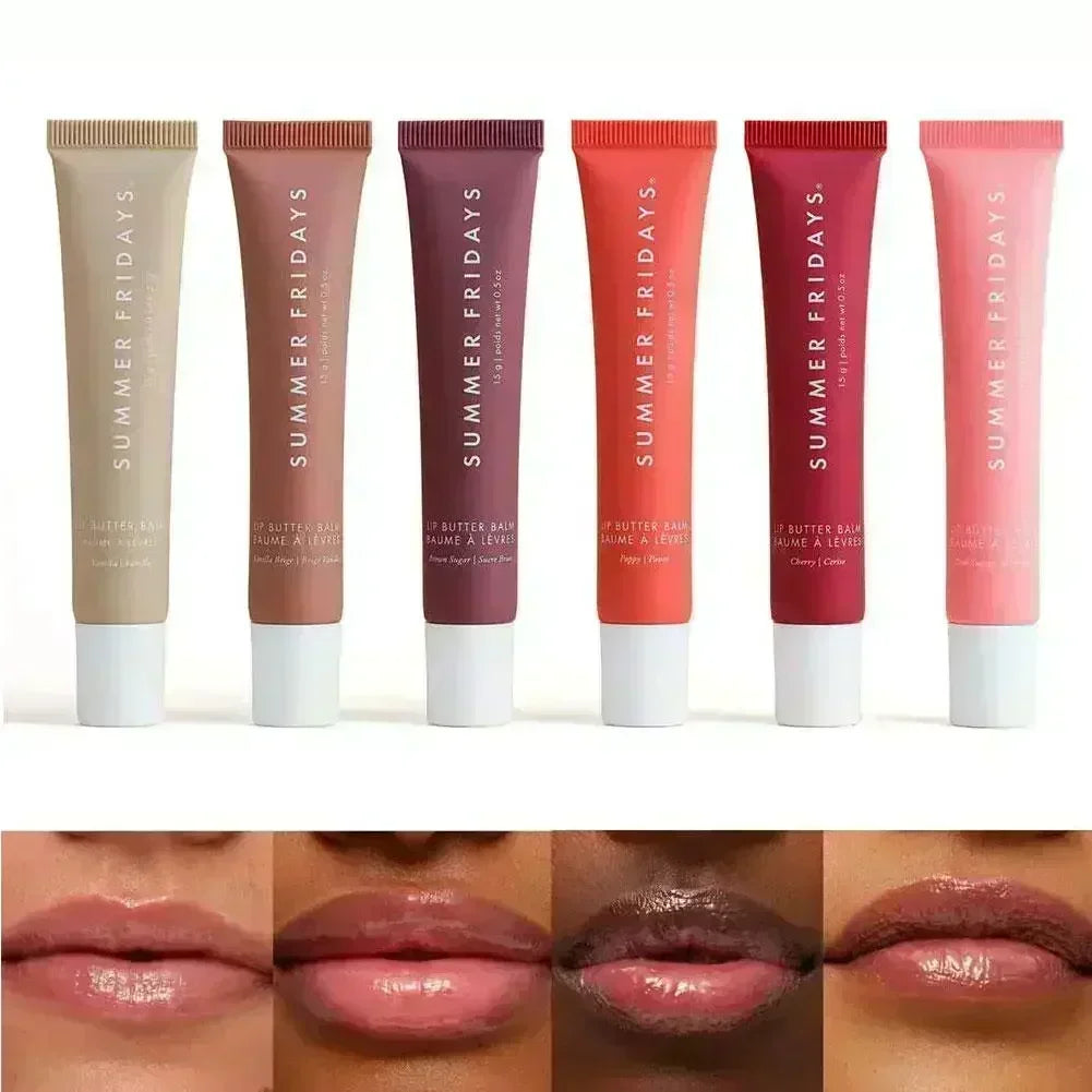 Popular Summer Friday Iced Coff Lip Balm Moisturizing Transparent Lipstick Set Smooth Soft Tube Mirror Lip Gloss Lip Makeupv