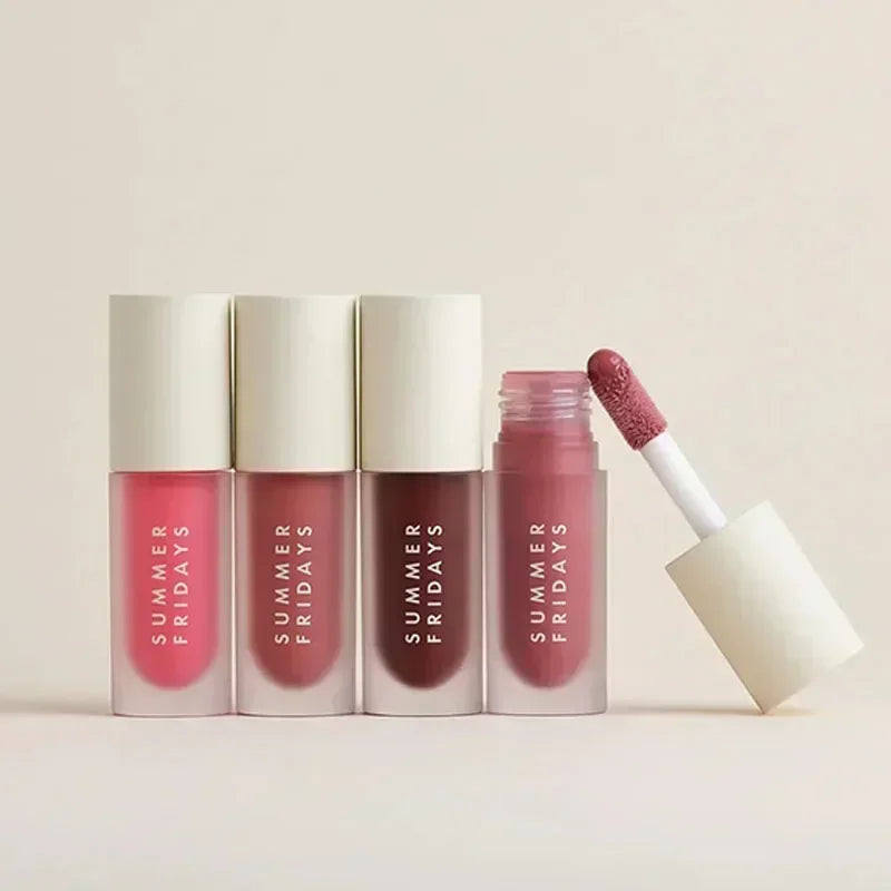 Popular Summer Friday Iced Coff Lip Balm Moisturizing Transparent Lipstick Set Smooth Soft Tube Mirror Lip Gloss Lip Makeupv