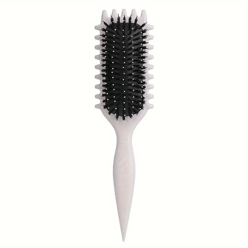 1Pc CANDY BRUSH Curly Hair Styling Brush-Detangling with Prongs, Reduces Pulling Separation Nylon Bristles for All Curl Types