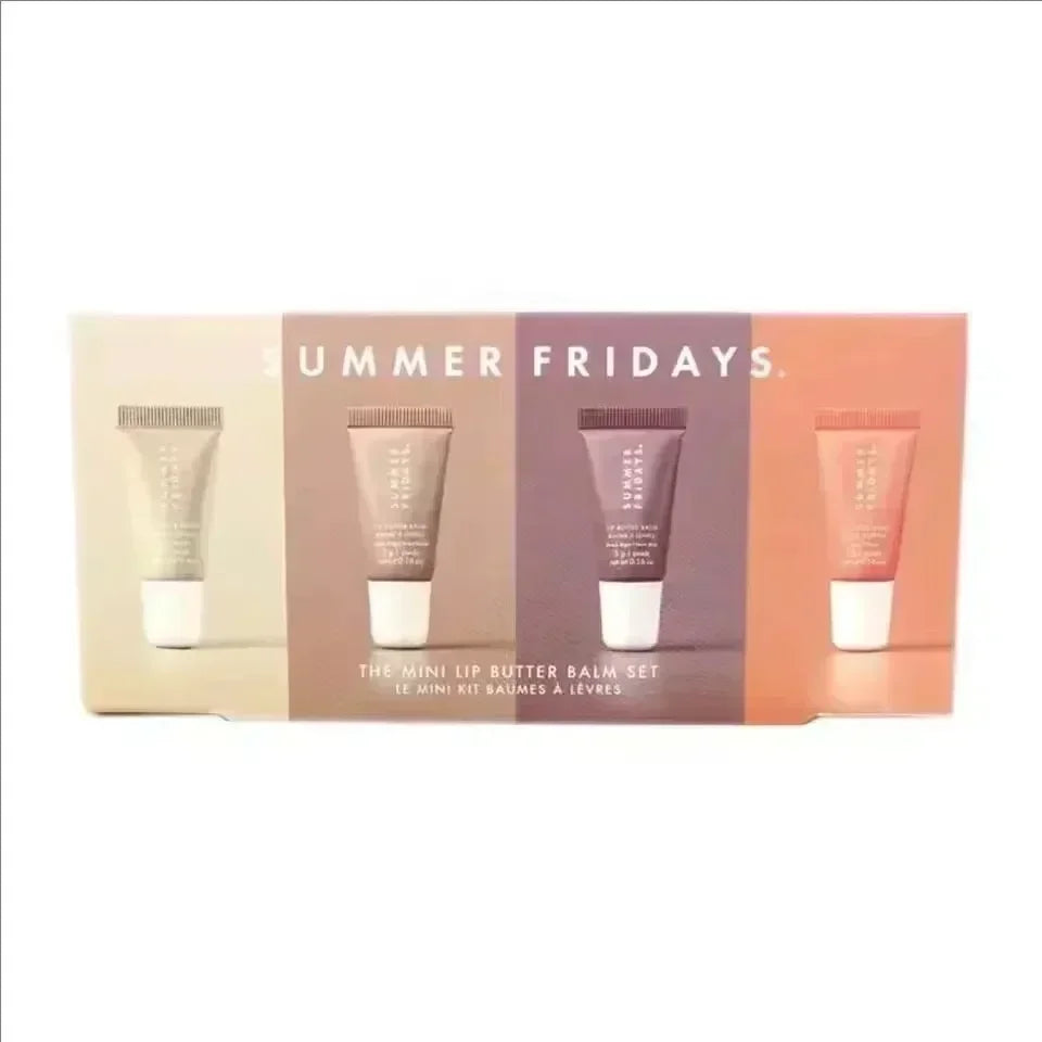 Popular Summer Friday Iced Coff Lip Balm Moisturizing Transparent Lipstick Set Smooth Soft Tube Mirror Lip Gloss Lip Makeupv
