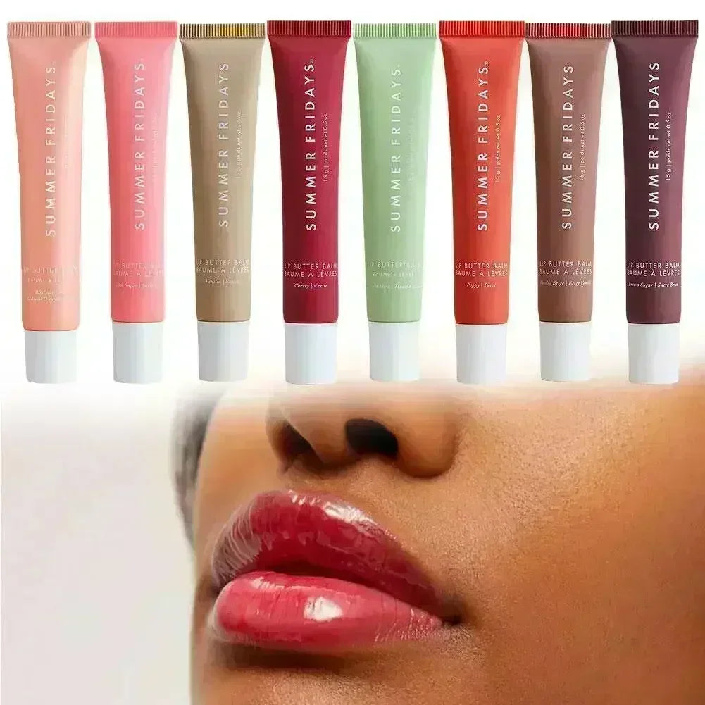 Popular Summer Friday Iced Coff Lip Balm Moisturizing Transparent Lipstick Set Smooth Soft Tube Mirror Lip Gloss Lip Makeupv