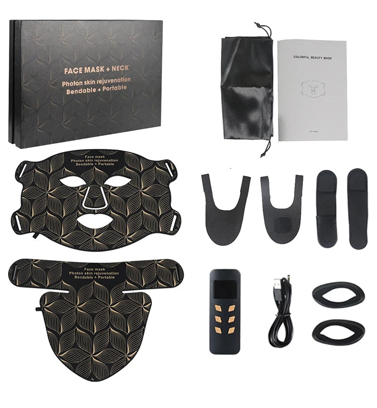 Ubilli Silicone Led Face Mask 8 Colors Red Light Therapy Infrared Flexible Soft Mask Led Therapy Anti Aging Advanced Photon Mask