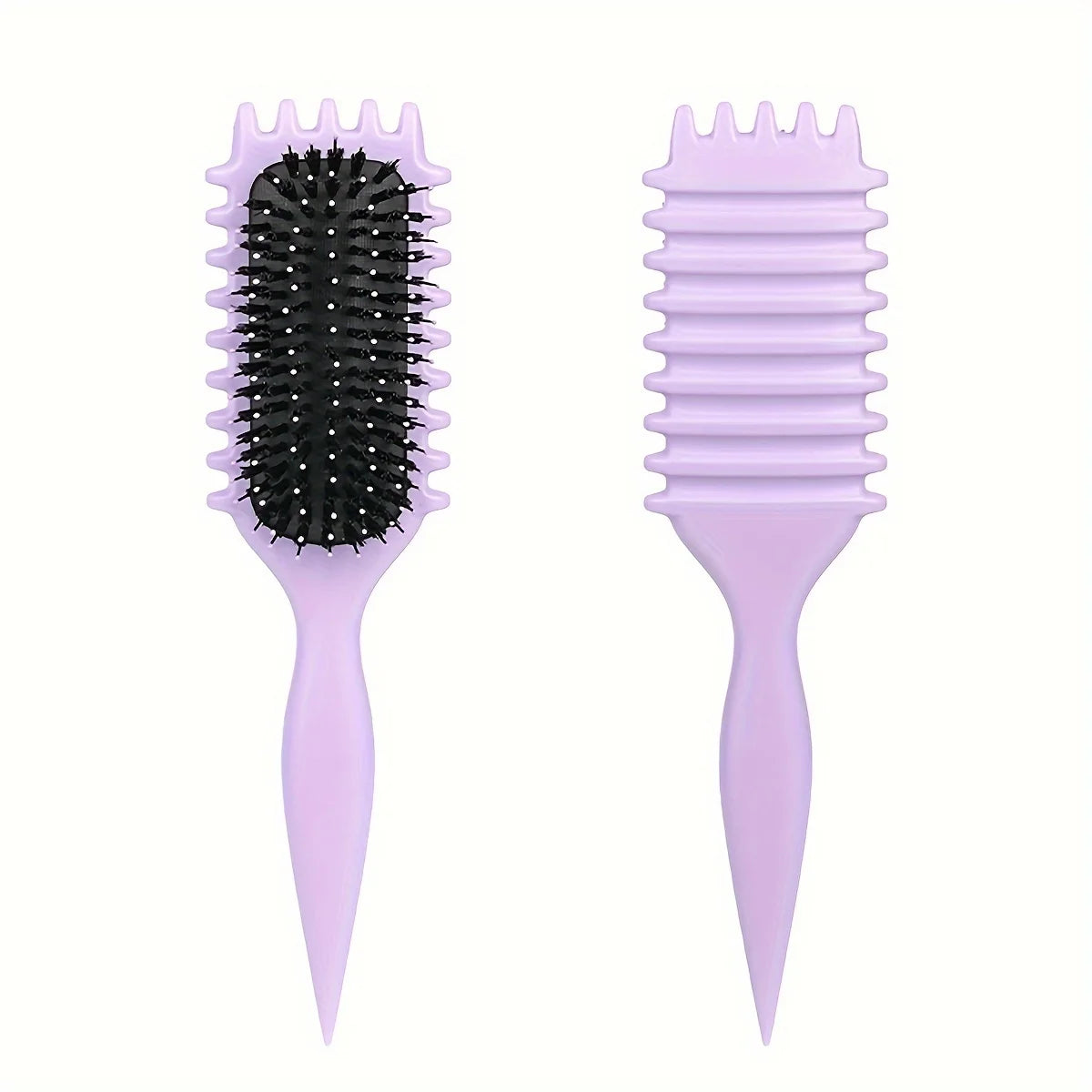 1Pc CANDY BRUSH Curly Hair Styling Brush-Detangling with Prongs, Reduces Pulling Separation  Nylon Bristles for All Curl Types