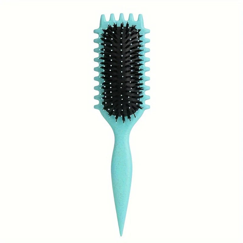 1Pc CANDY BRUSH Curly Hair Styling Brush-Detangling with Prongs, Reduces Pulling Separation  Nylon Bristles for All Curl Types