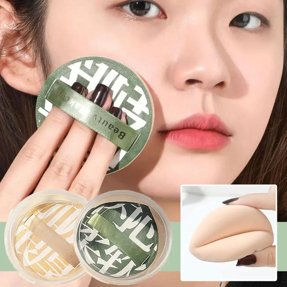 Air Cushion Cosmetic Puff Set | Soft Cotton Candy Makeup Sponges with Storage Box | Wet & Dry Beauty Tools