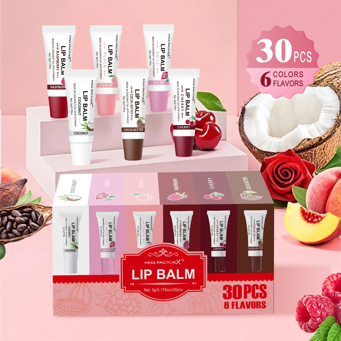 30-piece MISS FACTORX Hyaluronic Acid and Collagen Infused Lipstick - Deep Moisturizing, Long-lasting Lip Color, the perfect gif