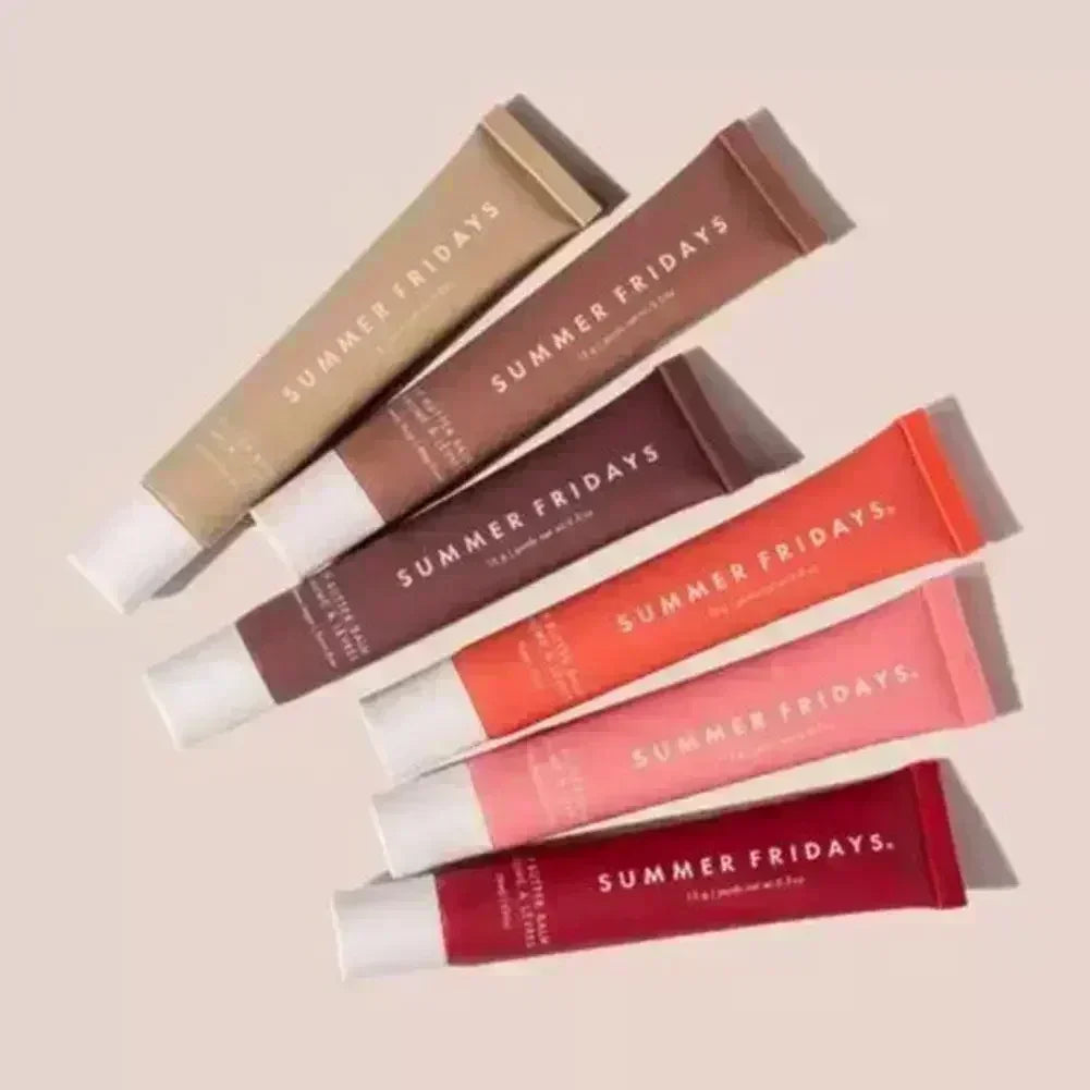 Popular Summer Friday Iced Coff Lip Balm Moisturizing Transparent Lipstick Set Smooth Soft Tube Mirror Lip Gloss Lip Makeupv