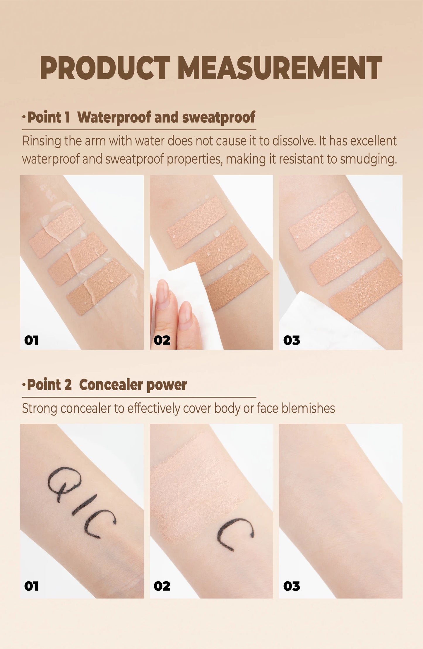 Waterproof Full Coverage Concealer | Tattoo & Scar Cover Foundation | Natural Finish for All Skin Types