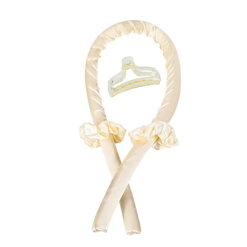 Heatless Curling Rod Headband | No Heat Silk Hair Curlers for Effortless Curls | Soft Sleep-in Ribbon Rollers for Women