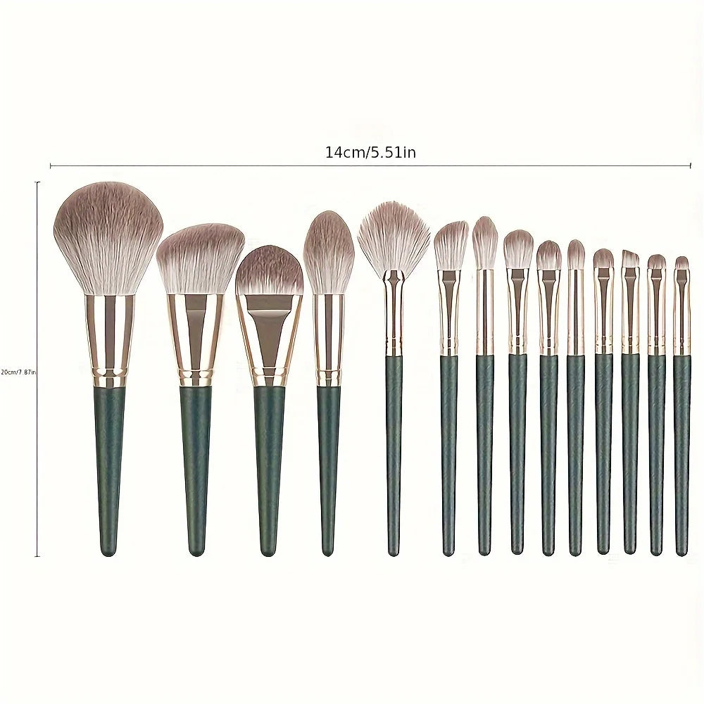 14-Piece Professional Makeup Brush Set – Soft Foundation, Blush & Contour Brushes