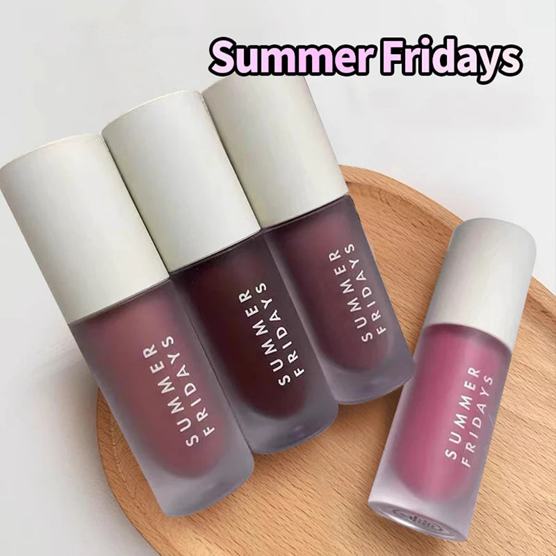 Popular Summer Friday Iced Coff Lip Balm Moisturizing Transparent Lipstick Set Smooth Soft Tube Mirror Lip Gloss Lip Makeupv