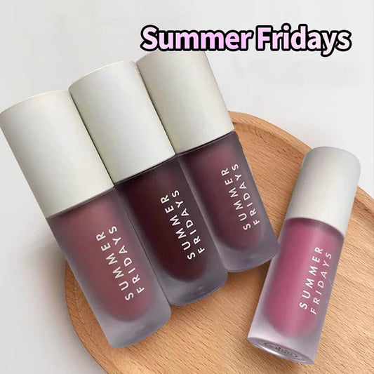 Popular Summer Friday Iced Coff Lip Balm Moisturizing Transparent Lipstick Set Smooth Soft Tube Mirror Lip Gloss Lip Makeupv