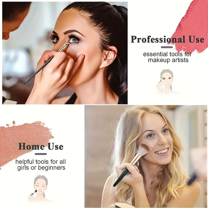 14-Piece Professional Makeup Brush Set – Soft Foundation, Blush & Contour Brushes