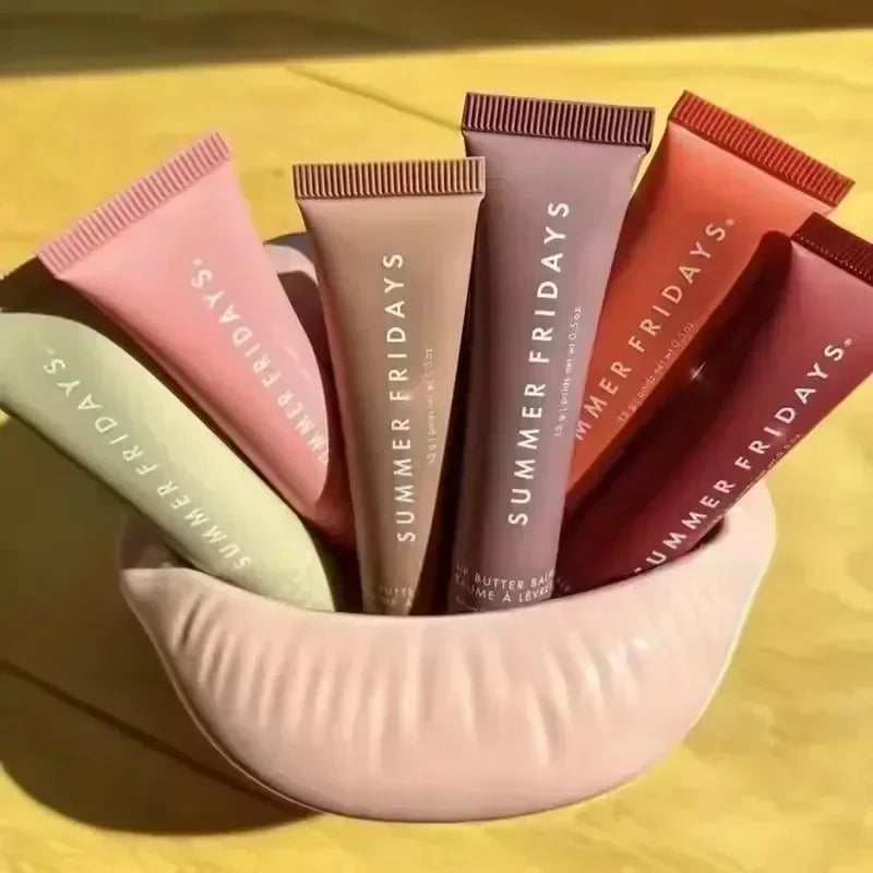 Popular Summer Friday Iced Coff Lip Balm Moisturizing Transparent Lipstick Set Smooth Soft Tube Mirror Lip Gloss Lip Makeupv