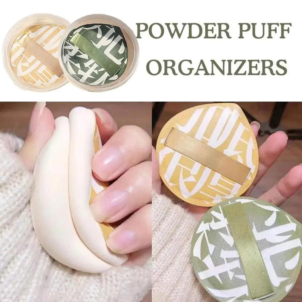 Air Cushion Cosmetic Puff Set | Soft Cotton Candy Makeup Sponges with Storage Box | Wet & Dry Beauty Tools